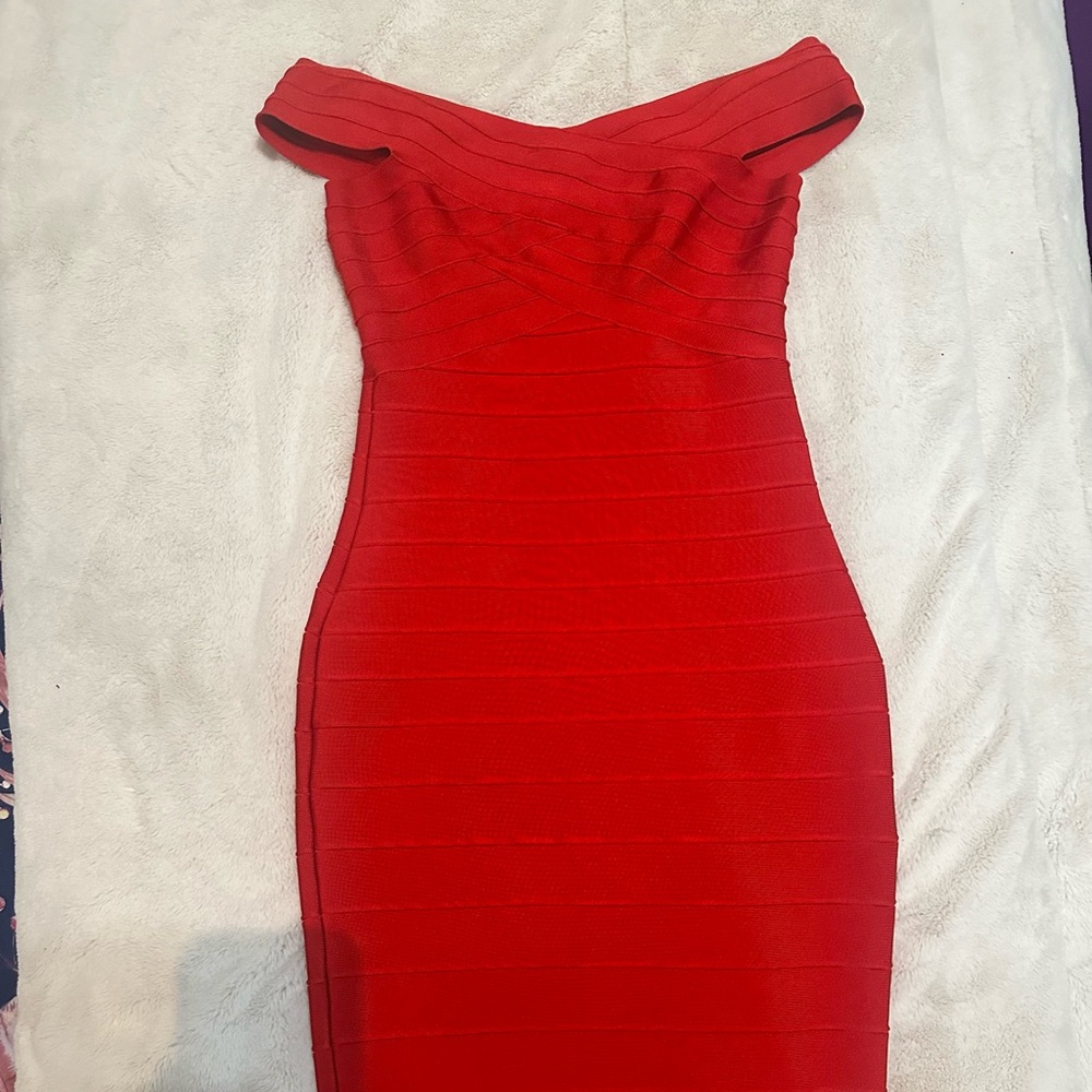 Red cocktail dress